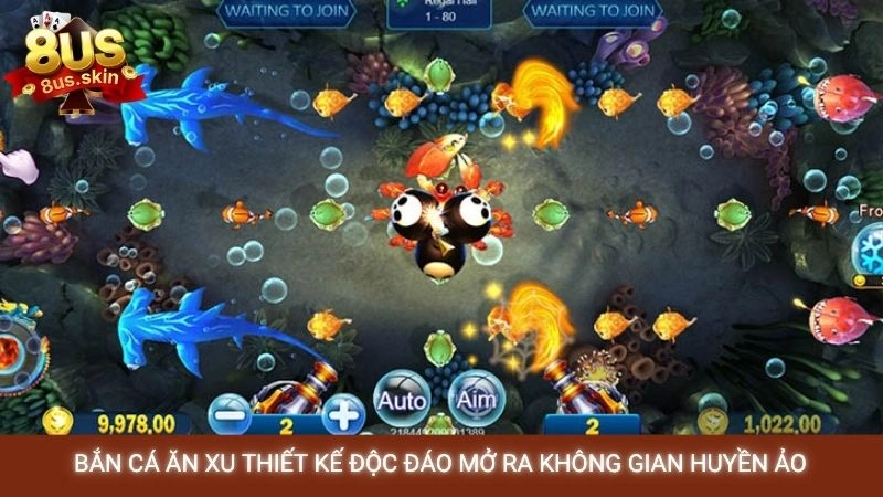 Mẹo chơi bắn cá ăn xu 8US bất bại từ các cao thủ lâu năm 2 Bắn cá ăn xu thiết kế độc đáo mở ra không gian huyền ảo