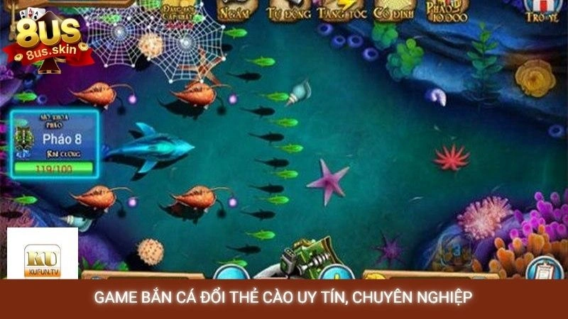 Bắn cá đổi thẻ cào 1:1 - Top cổng game 8US uy tín số #1 3 Game bắn cá đổi thẻ cào uy tín, chuyên nghiệp