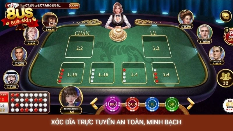 Xóc đĩa online 8US - Hướng dẫn đọc vị, bắt cầu chuẩn nhất 2 Xóc đĩa trực tuyến an toàn, minh bạch